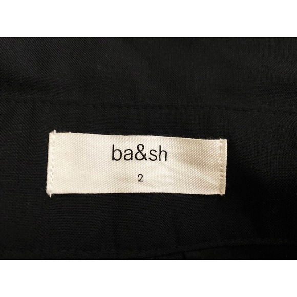 ba&sh Womens Khol Classic High Waist Paperbag Pants Trouser Pleated Pockets Belt - Picture 5 of 10